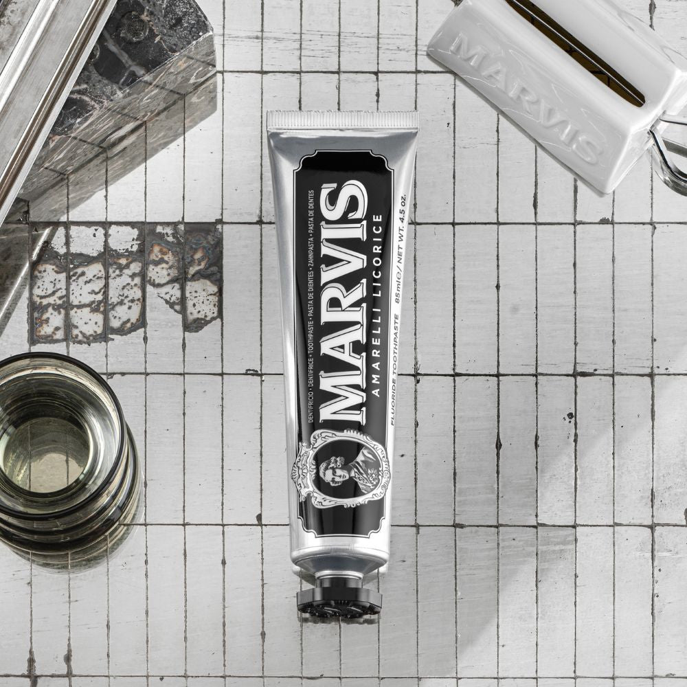 MARVIS – Menthe & Réglisse Amarelli – Dentifrice Raffiné (85 ml)