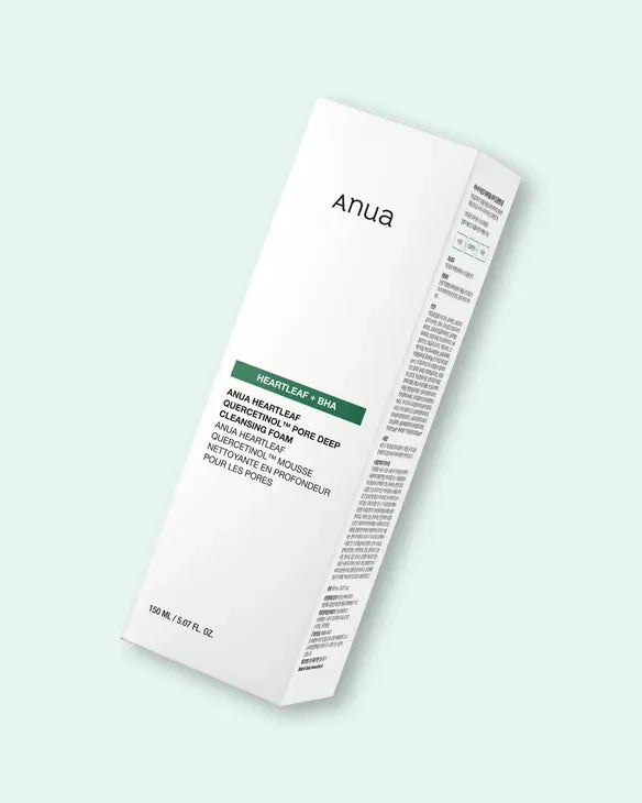ANUA – Heartleaf Quercetinol Pore Deep Cleansing Foam – mousse nettoyante.