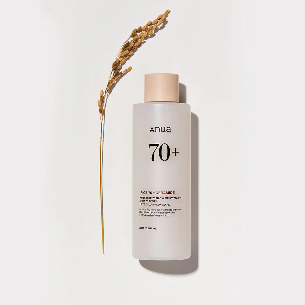 Anua – Rice 70 Glow Milky Toner – Tonique éclaircissant laiteux au riz