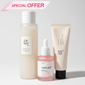 Routine Hydratation & Glow – Beauty of Joseon Glow Replenishing Rice Milk + Medicube PDRN Pink Peptide Serum + Beauty of Joseon Relief Sun