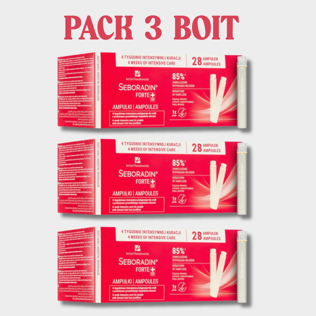 Seboradin Forte – Pack 3 Boîtes (Cure Intensive 3 Mois)
