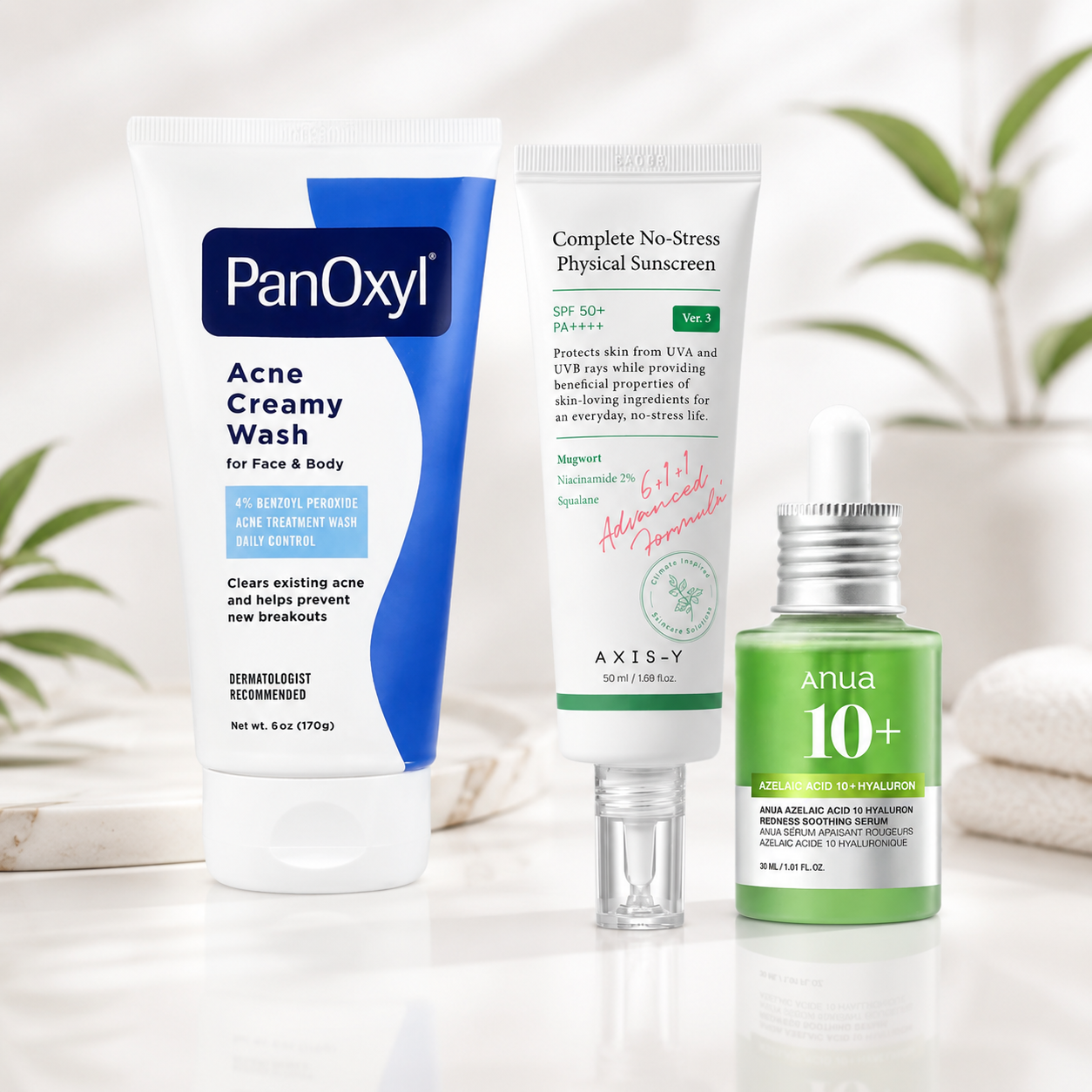Pack Peaux à Tendance Acnéique & Rougeurs – Nettoyant, Sérum & Protection S