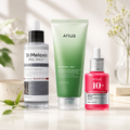 Pack Pores, Texture & Éclat – Nettoyant, Exfoliant & Sérum