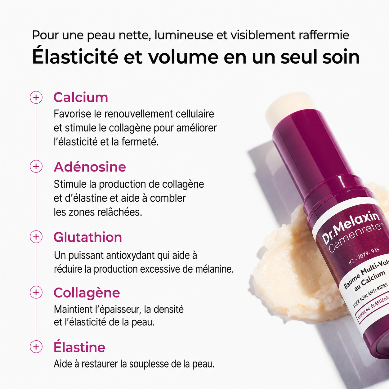 Dr. Melaxin Cemenrete Calcium Volume Multi Balm – Baume Stick Volume & Éclat 9g