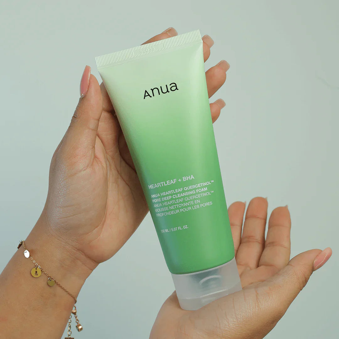 ANUA – Heartleaf Quercetinol Pore Deep Cleansing Foam – mousse nettoyante.