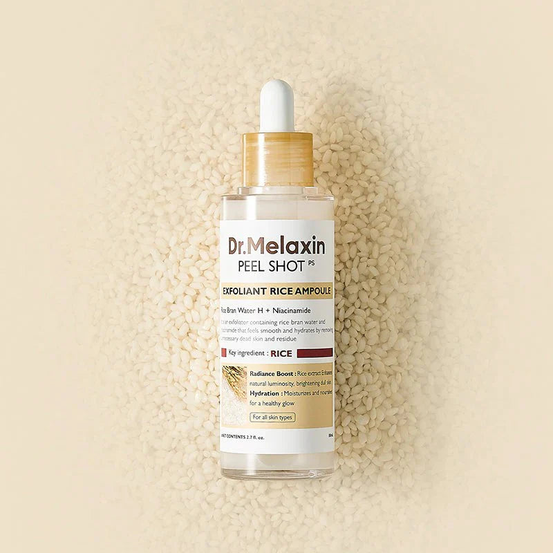 Dr. Melaxin Peel Shot White Rice Ampoule – Sérum Exfoliant Éclat au Riz Blanc 80 ml