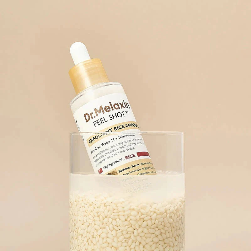 Dr. Melaxin Peel Shot White Rice Ampoule – Sérum Exfoliant Éclat au Riz Blanc 80 ml
