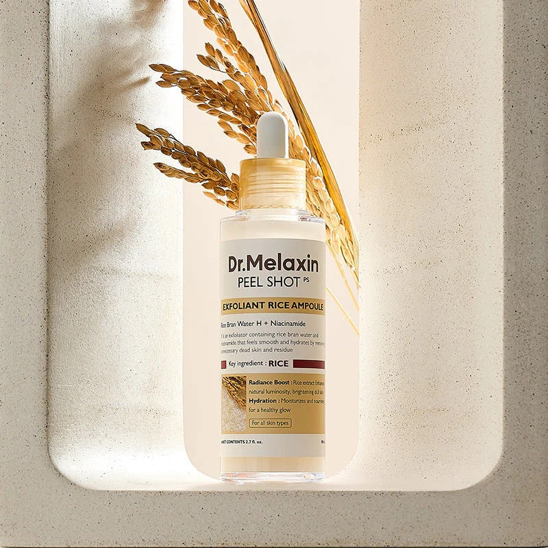 Dr. Melaxin Peel Shot White Rice Ampoule – Sérum Exfoliant Éclat au Riz Blanc 80 ml